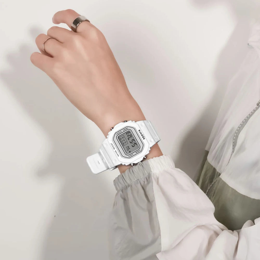 Fashion Simple Adolescent Outdoor Sport Led Waterproof WristWatch Analog Digital Military Sport  Male Watch