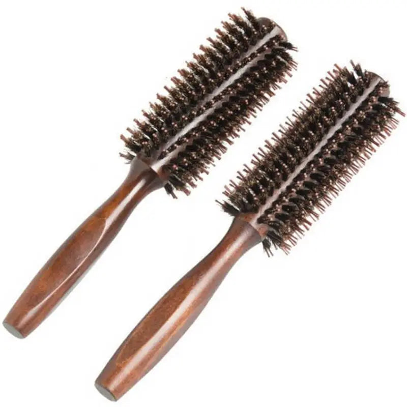 6 Types Straight Twill Hair Comb Natural Boar Bristle Rolling Brush Round Barrel Blowing Curling DIY Hairdressing Styling Tool
