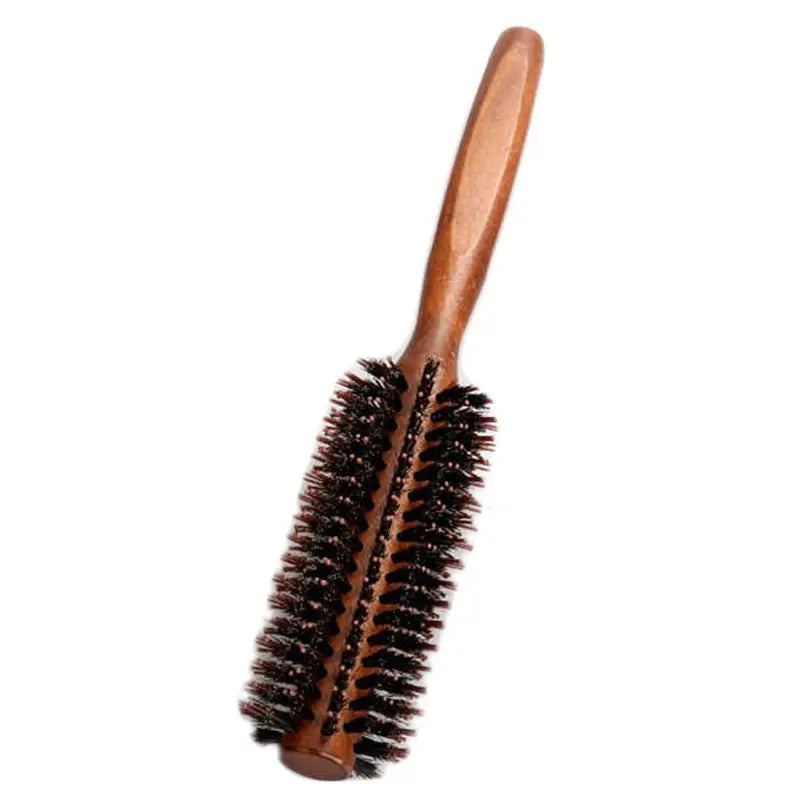 6 Types Straight Twill Hair Comb Natural Boar Bristle Rolling Brush Round Barrel Blowing Curling DIY Hairdressing Styling Tool