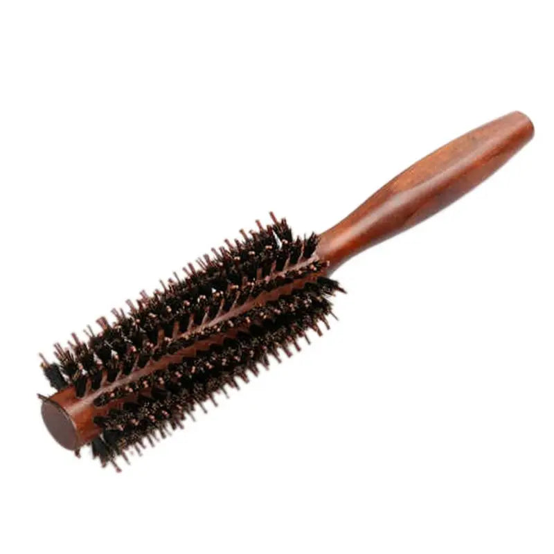 6 Types Straight Twill Hair Comb Natural Boar Bristle Rolling Brush Round Barrel Blowing Curling DIY Hairdressing Styling Tool