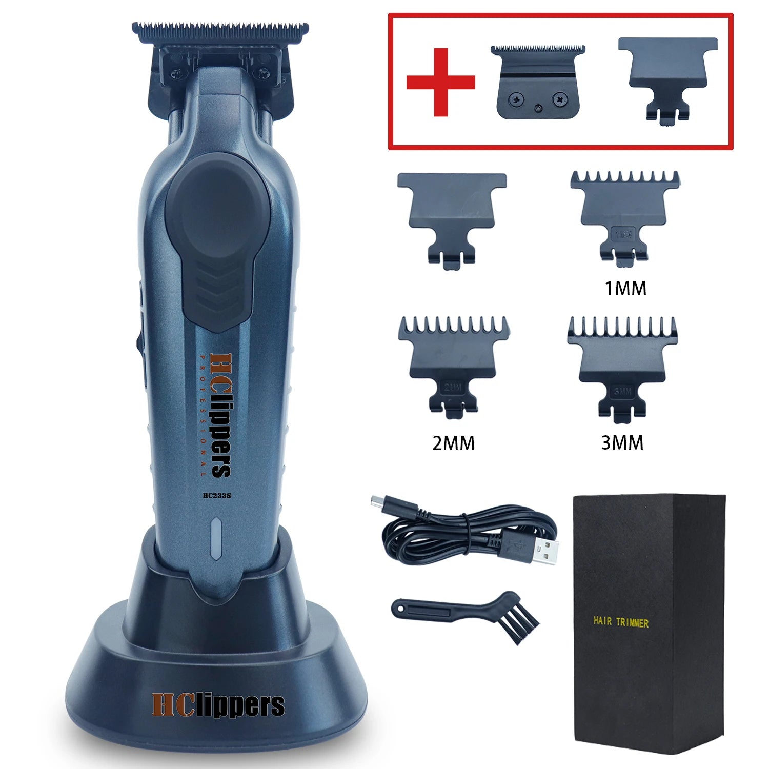 HClippers Professional Hair Trimmer Carving Gradient Styling Trimmering Hair Cutting Machine for Barber with USB Seating Charger