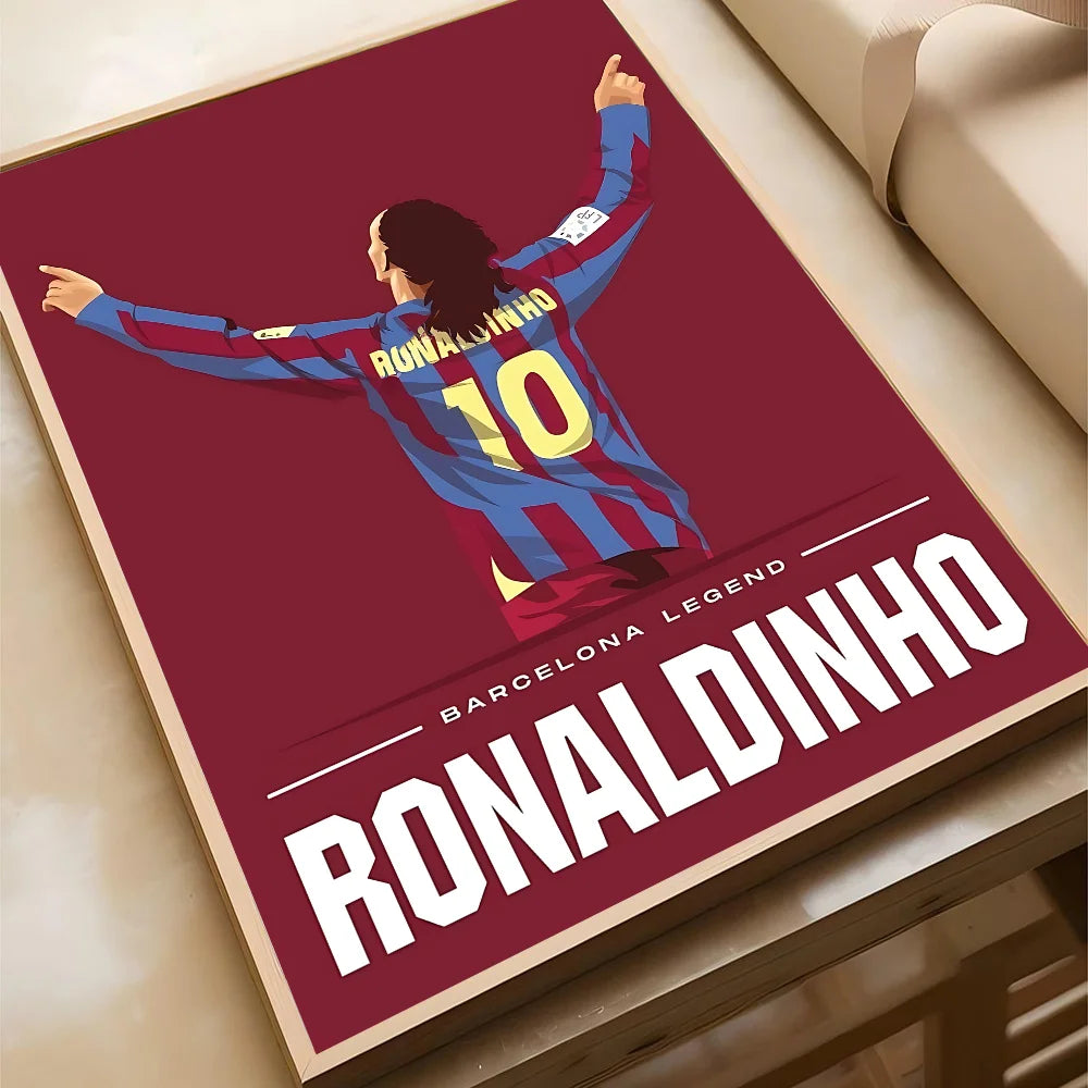 Sport Soccer Football Player Star Poster Home Living Room Bedroom Bar Cafe Art Decor