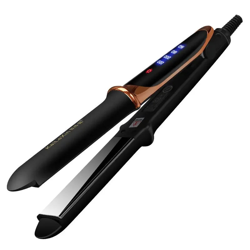 4 Gears Adjustable Temperature 2in1 Professional Flat Iron Hair Straightener Fast Warm-up Styling Tool for Wet or Dry Hair