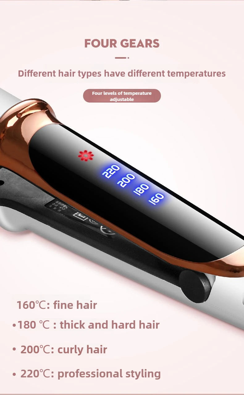 4 Gears Adjustable Temperature 2in1 Professional Flat Iron Hair Straightener Fast Warm-up Styling Tool for Wet or Dry Hair