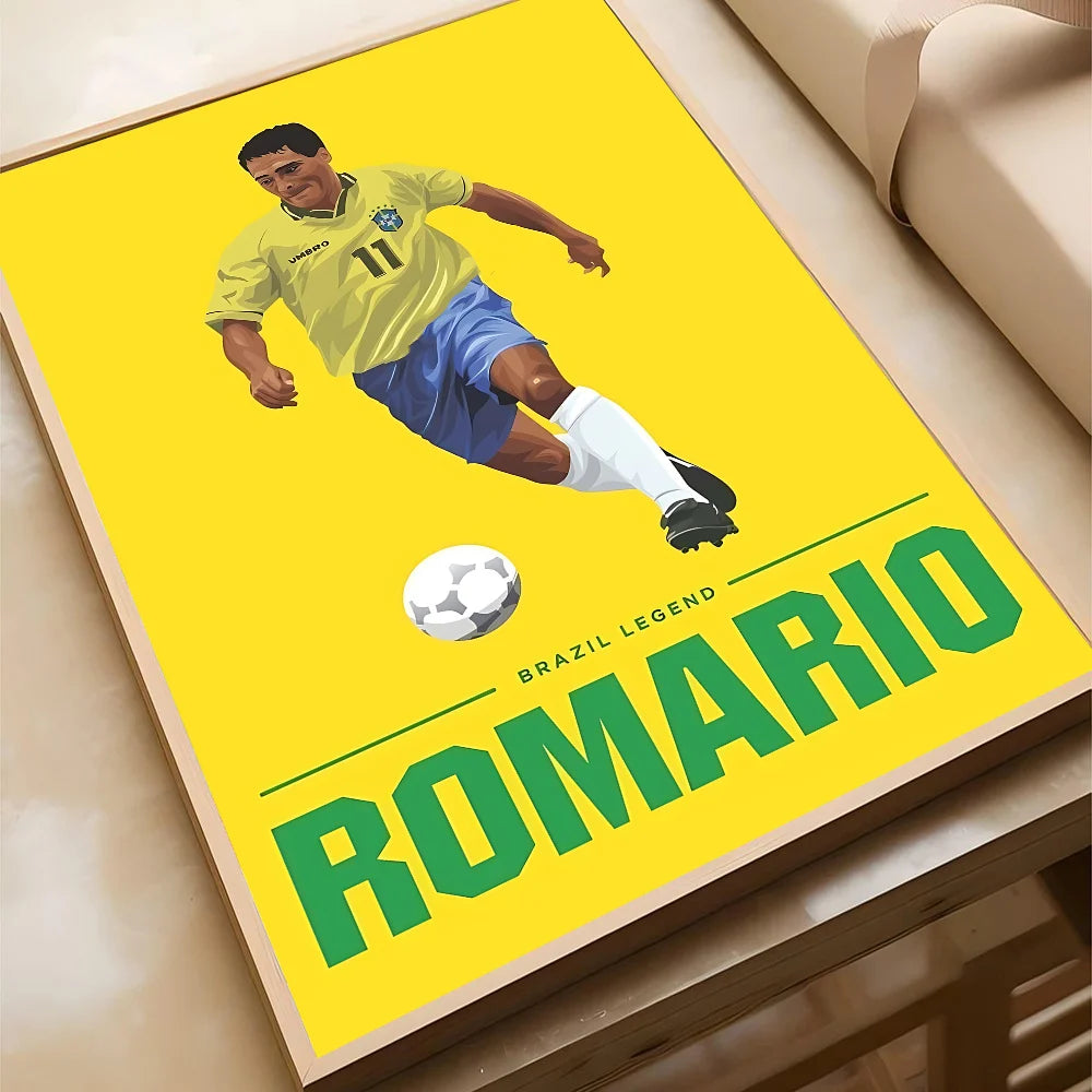 Sport Soccer Football Player Star Poster Home Living Room Bedroom Bar Cafe Art Decor