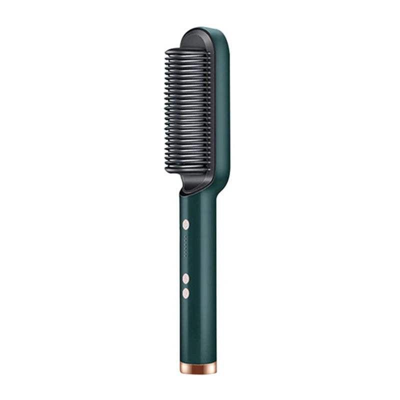 Hot Selling Professional Straight Hair Comb Portable Ceramic Coating Straight Hair Brush Salon Women'S Styling Tool
