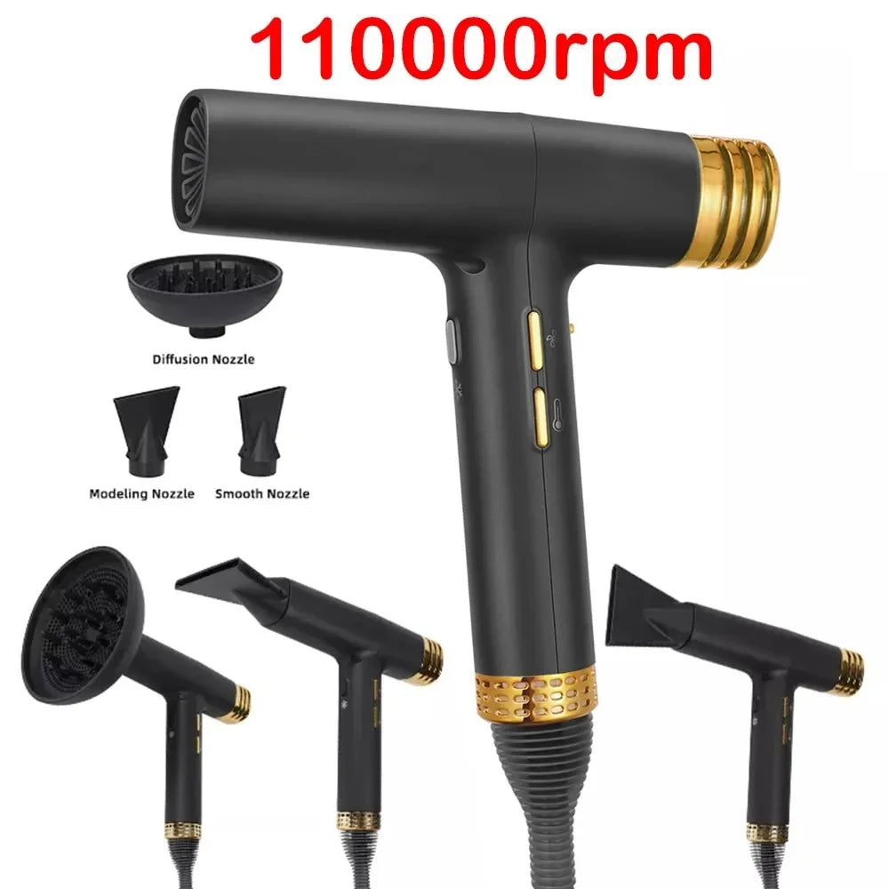 High Speed 110000rpm Professional Hair Dryer Negative Ion Blow Dryer Blower Home Appliance Hair Care Styling Tools Salon/Barber