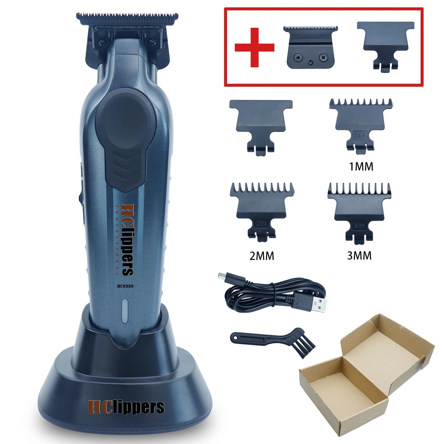 HClippers Professional Hair Trimmer Carving Gradient Styling Trimmering Hair Cutting Machine for Barber with USB Seating Charger