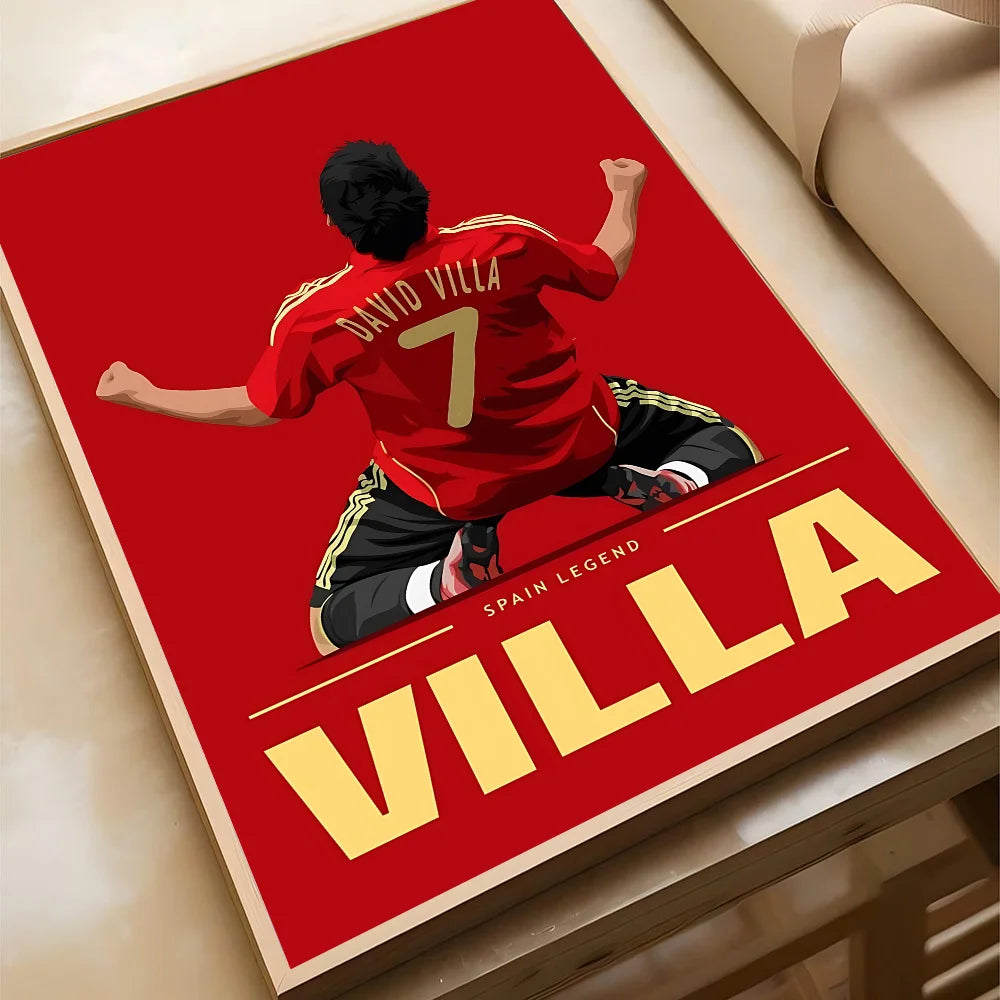 Sport Soccer Football Player Star Poster Home Living Room Bedroom Bar Cafe Art Decor