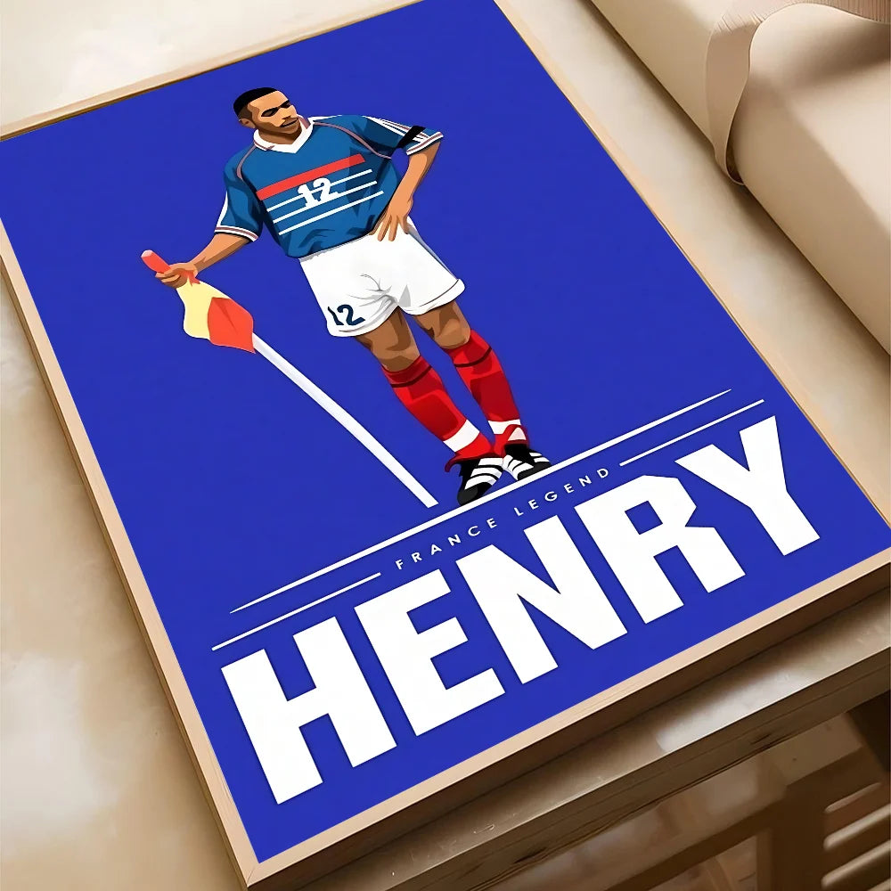 Sport Soccer Football Player Star Poster Home Living Room Bedroom Bar Cafe Art Decor