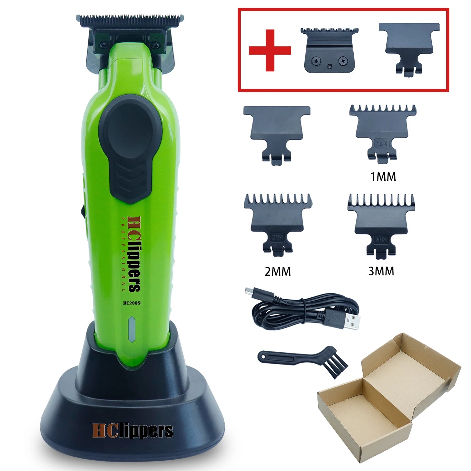 HClippers Professional Hair Trimmer Carving Gradient Styling Trimmering Hair Cutting Machine for Barber with USB Seating Charger