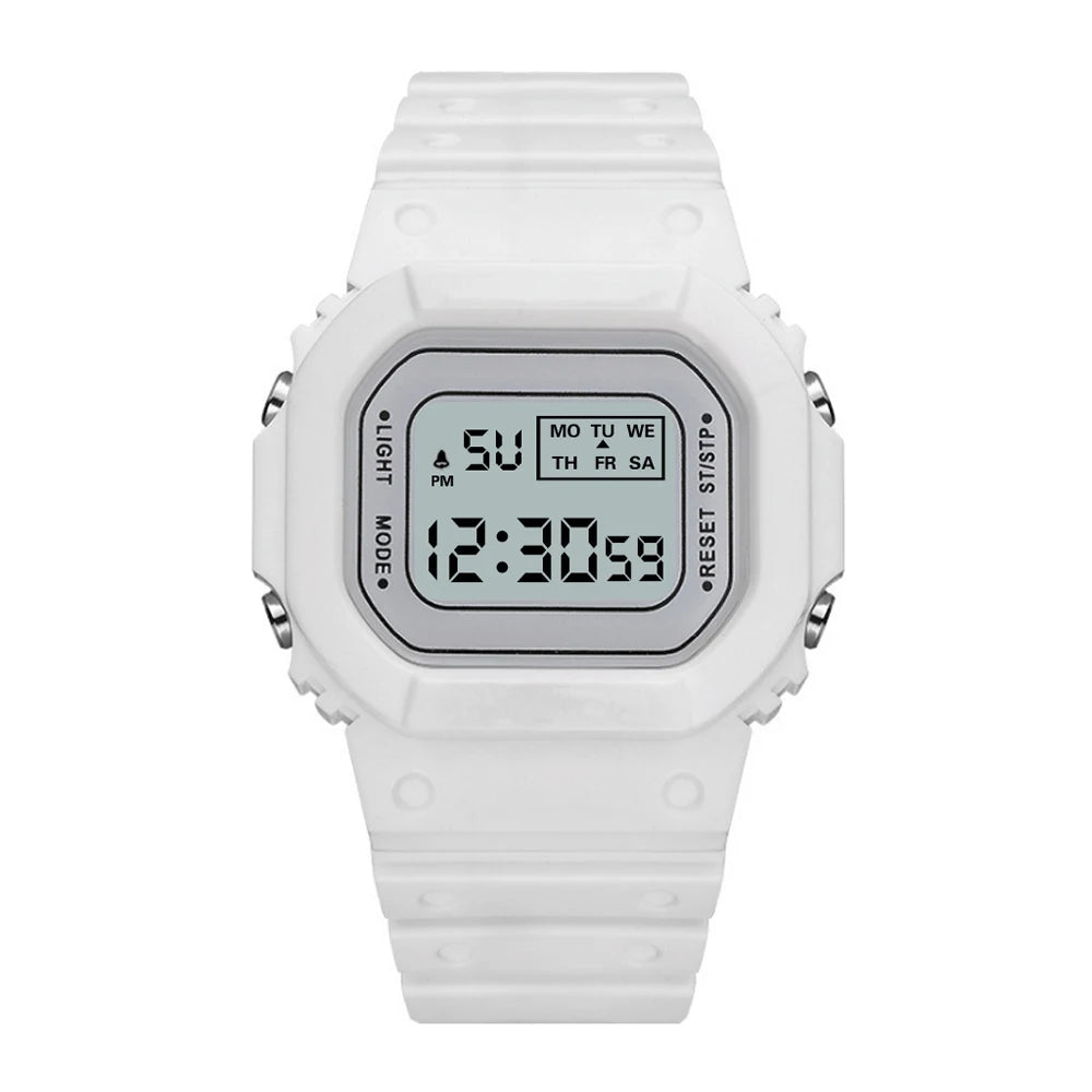 Fashion Simple Adolescent Outdoor Sport Led Waterproof WristWatch Analog Digital Military Sport  Male Watch