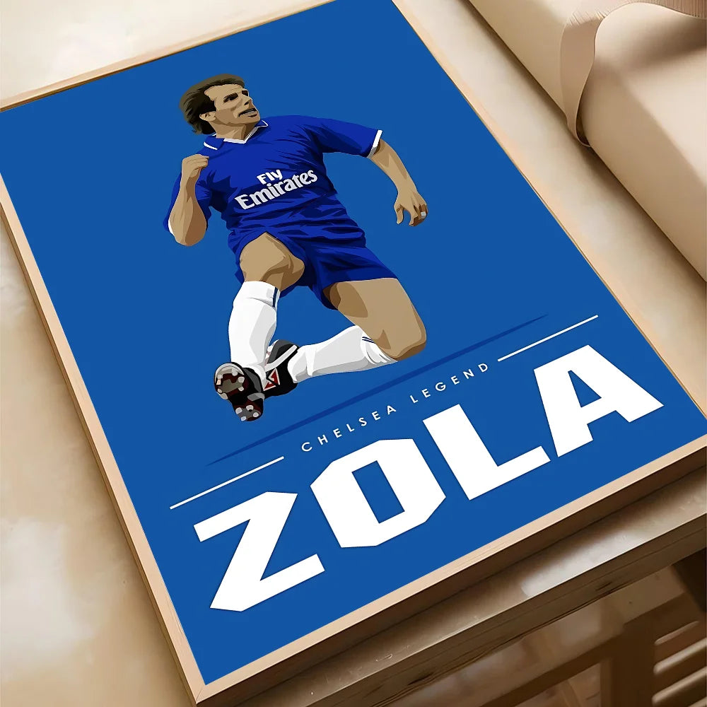 Sport Soccer Football Player Star Poster Home Living Room Bedroom Bar Cafe Art Decor
