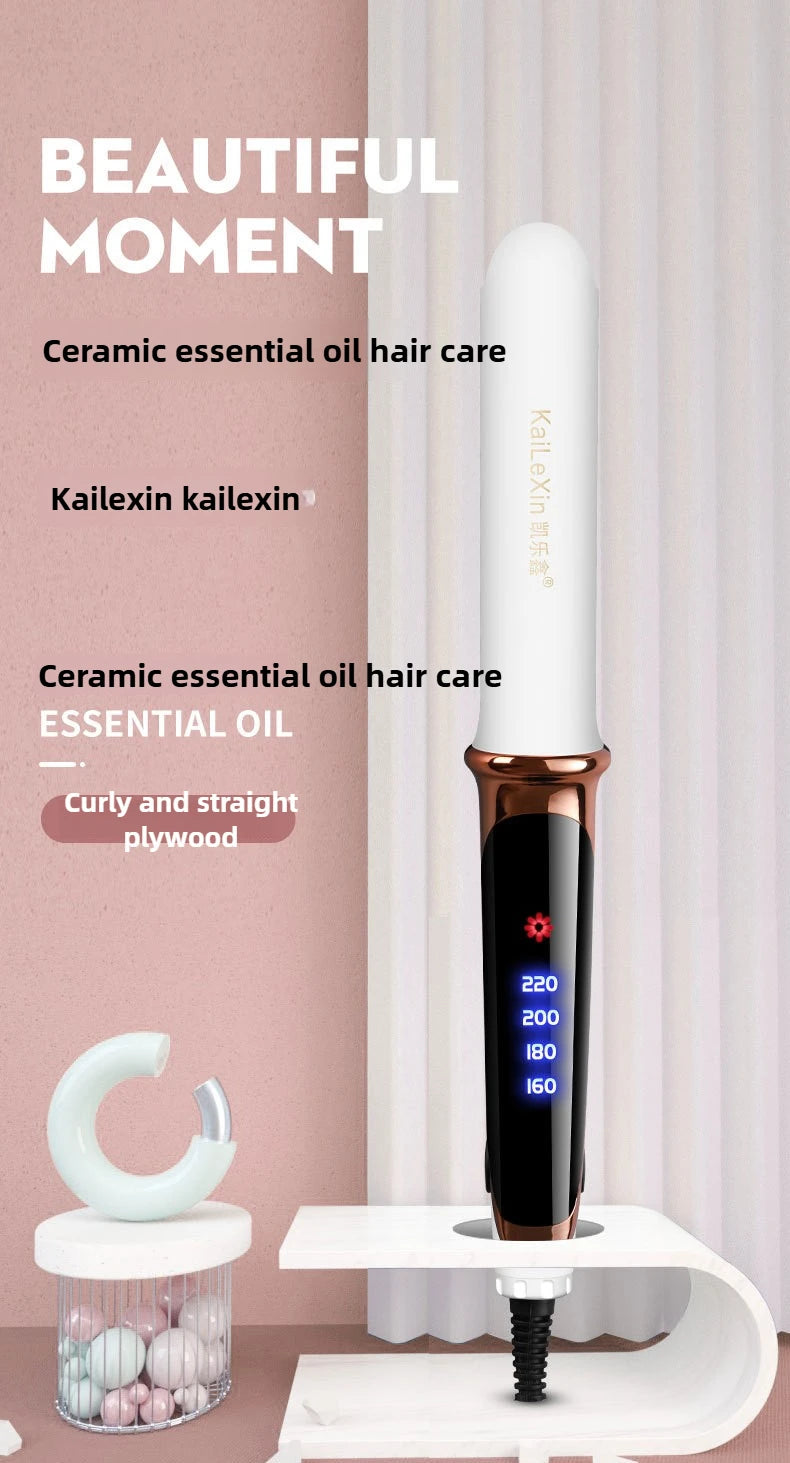 4 Gears Adjustable Temperature 2in1 Professional Flat Iron Hair Straightener Fast Warm-up Styling Tool for Wet or Dry Hair