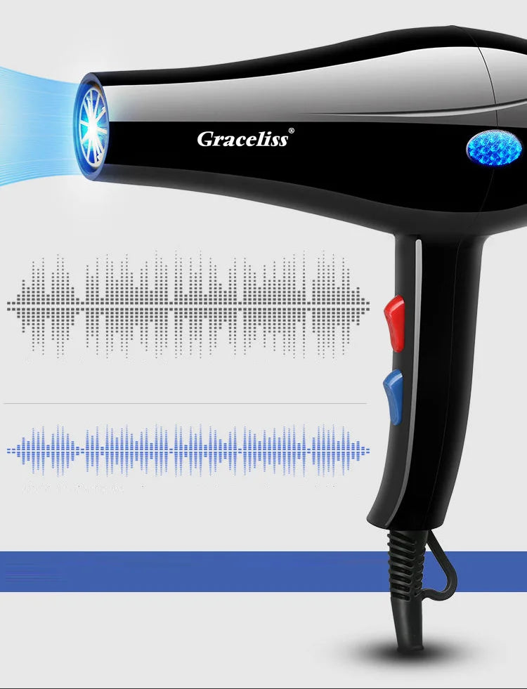 220V With EU Plug 1800W Hot And Cold Wind Hair Dryer Blow dryer Hairdryer Styling Tools For Salons and household use