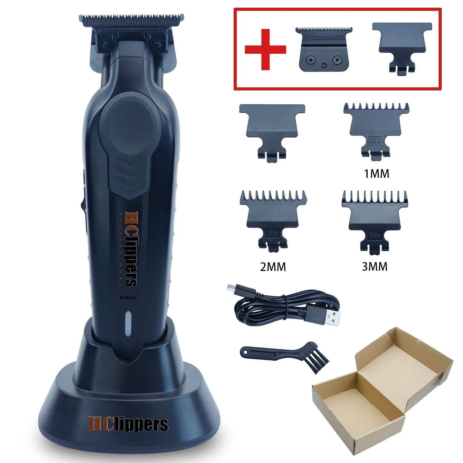 HClippers Professional Hair Trimmer Carving Gradient Styling Trimmering Hair Cutting Machine for Barber with USB Seating Charger