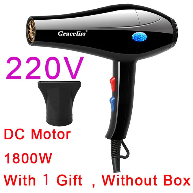 220V With EU Plug 1800W Hot And Cold Wind Hair Dryer Blow dryer Hairdryer Styling Tools For Salons and household use