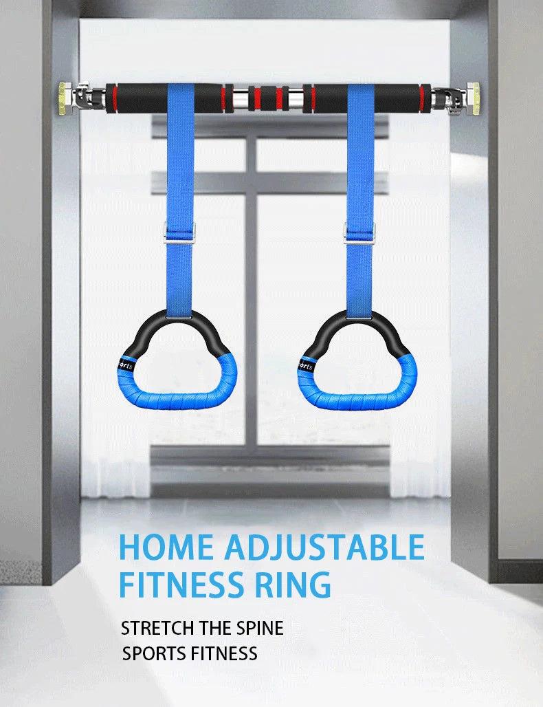 Gymnastics Rings Kid Sport Toy Non-Slip Gym Rings With Swing Adjustable Straps Pull-up Workout Gymnastics Fitness Equipment Toy