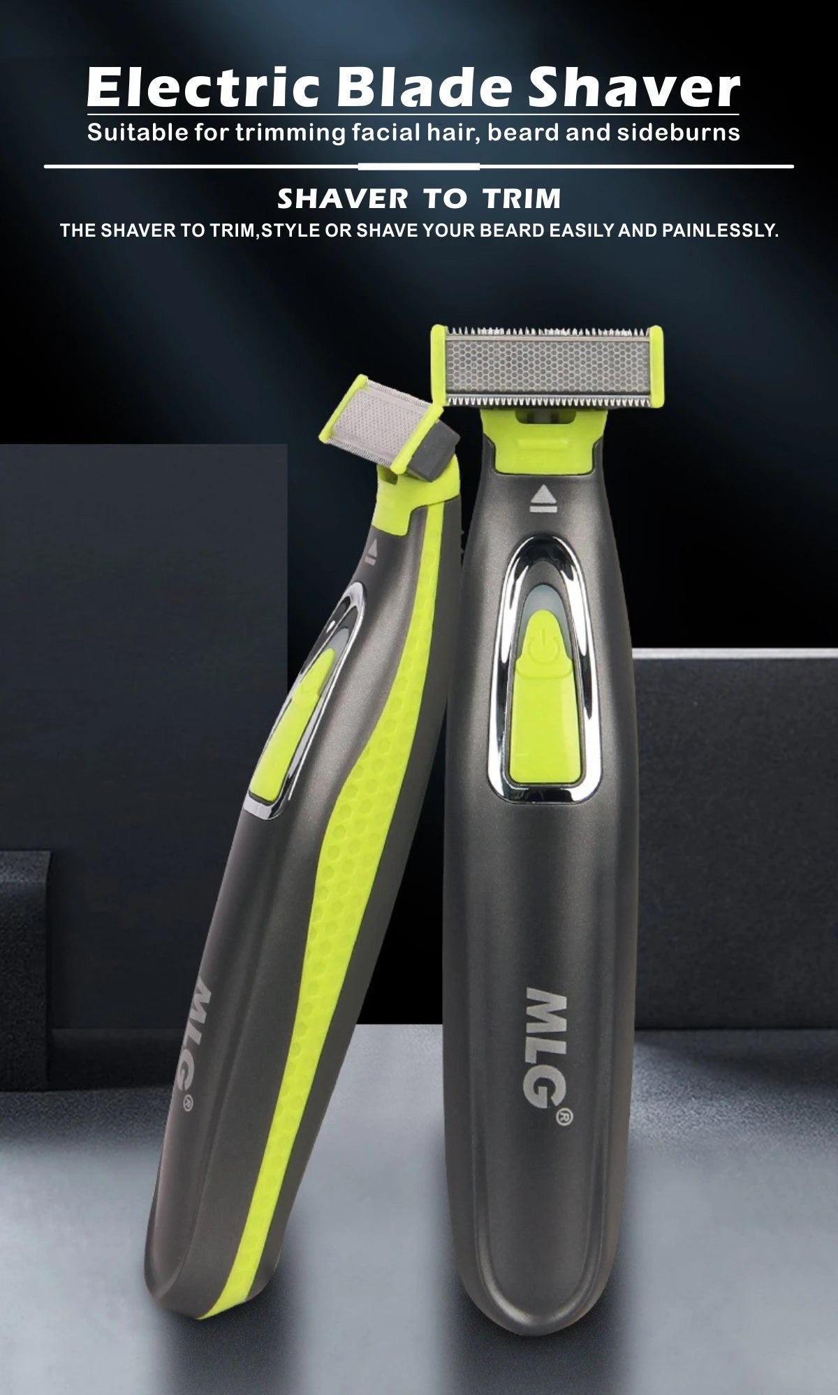 MLG 187 Electric Shaver Flex Razor Head 3 in 1 Shaving Body Face Washable Hair Eyebrow Styling Trimmer Rechargeable Face Care