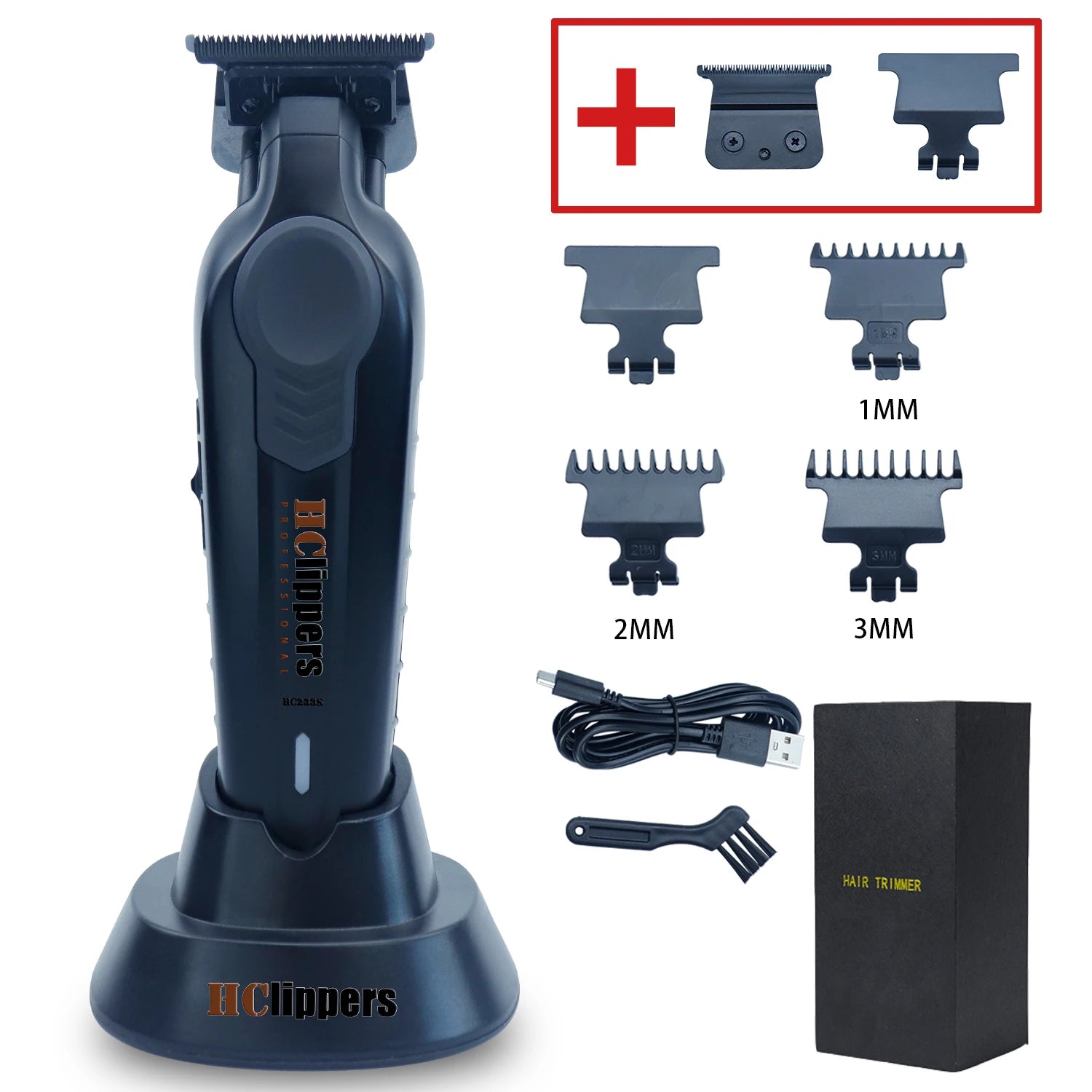HClippers Professional Hair Trimmer Carving Gradient Styling Trimmering Hair Cutting Machine for Barber with USB Seating Charger