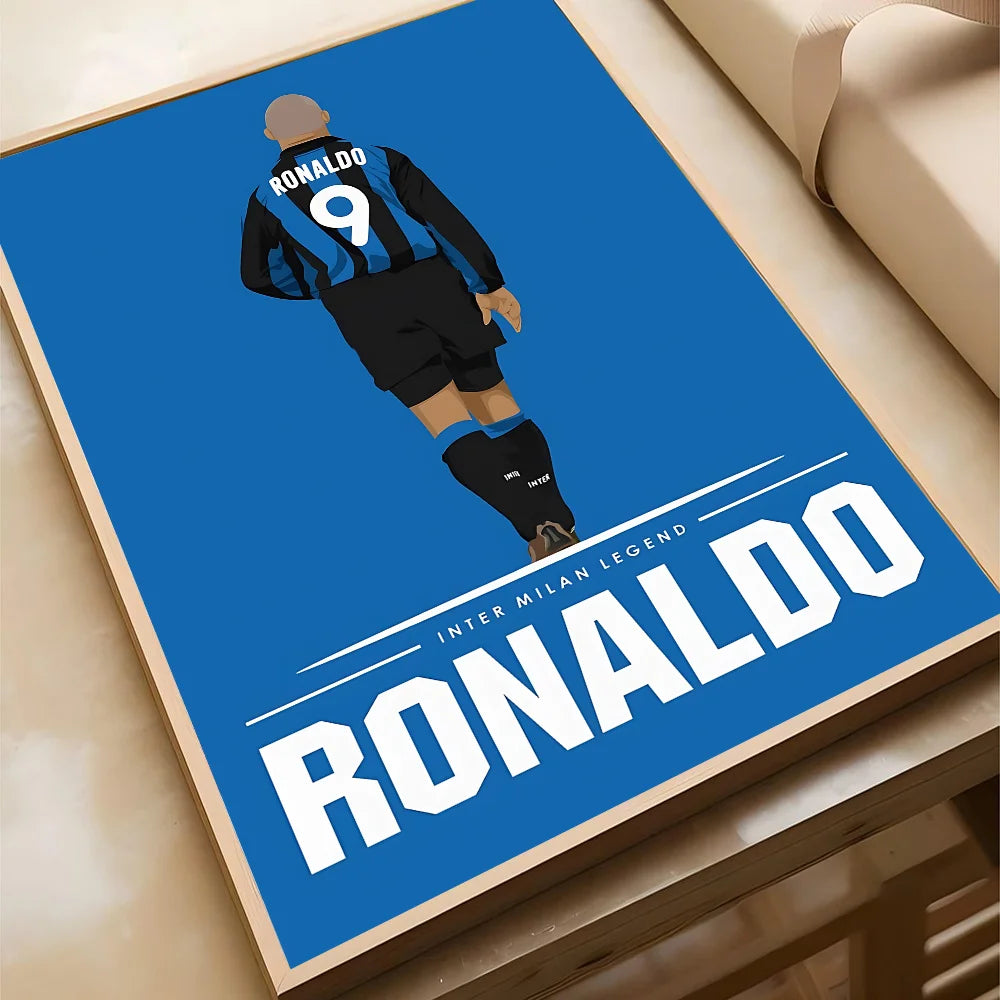 Sport Soccer Football Player Star Poster Home Living Room Bedroom Bar Cafe Art Decor
