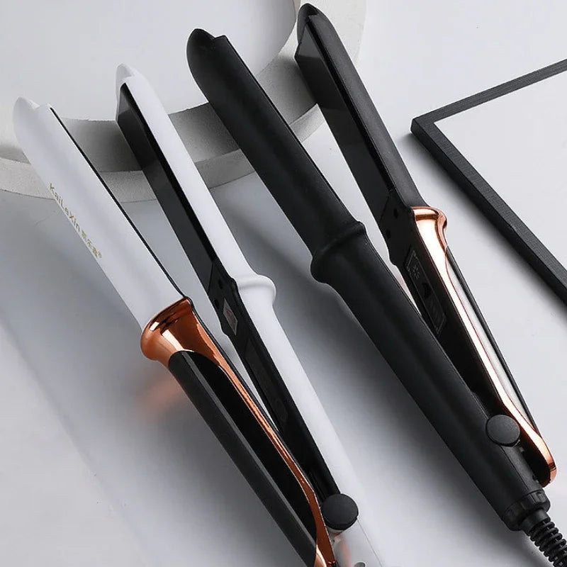 4 Gears Adjustable Temperature 2in1 Professional Flat Iron Hair Straightener Fast Warm-up Styling Tool for Wet or Dry Hair