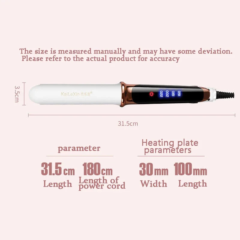 4 Gears Adjustable Temperature 2in1 Professional Flat Iron Hair Straightener Fast Warm-up Styling Tool for Wet or Dry Hair