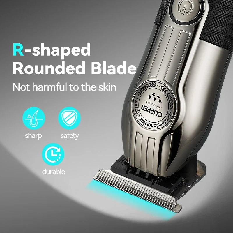 Men's rechargeable hair clippers equipped with guide combs are an ideal choice for hair and beard styling