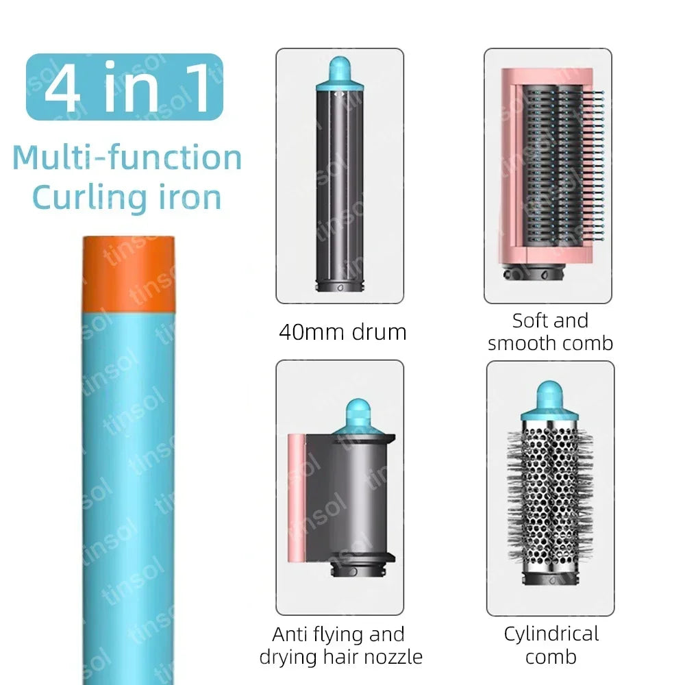 6-in-1 Multi-Function Hair Dryer Curling Iron Straightener Hot Air Comb Styling Kit Salon-like results at home