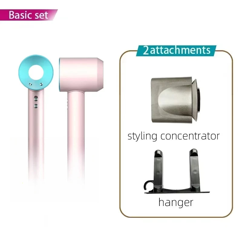 Super Hair Dryer 220V Leafless Hair Dryer Personal Hair Care Styling Negative Ion Tool Schedule Negative Ion Electric Dryer 2.7M