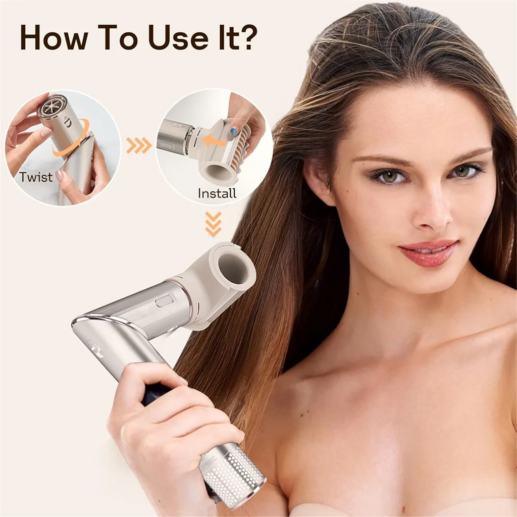 Wide Tooth Comb and Anti-Flying Nozzle for Shark XSKHD4PA / XSKHD4WTCA FlexStyle Series Air Hair Styling Tool Attachment