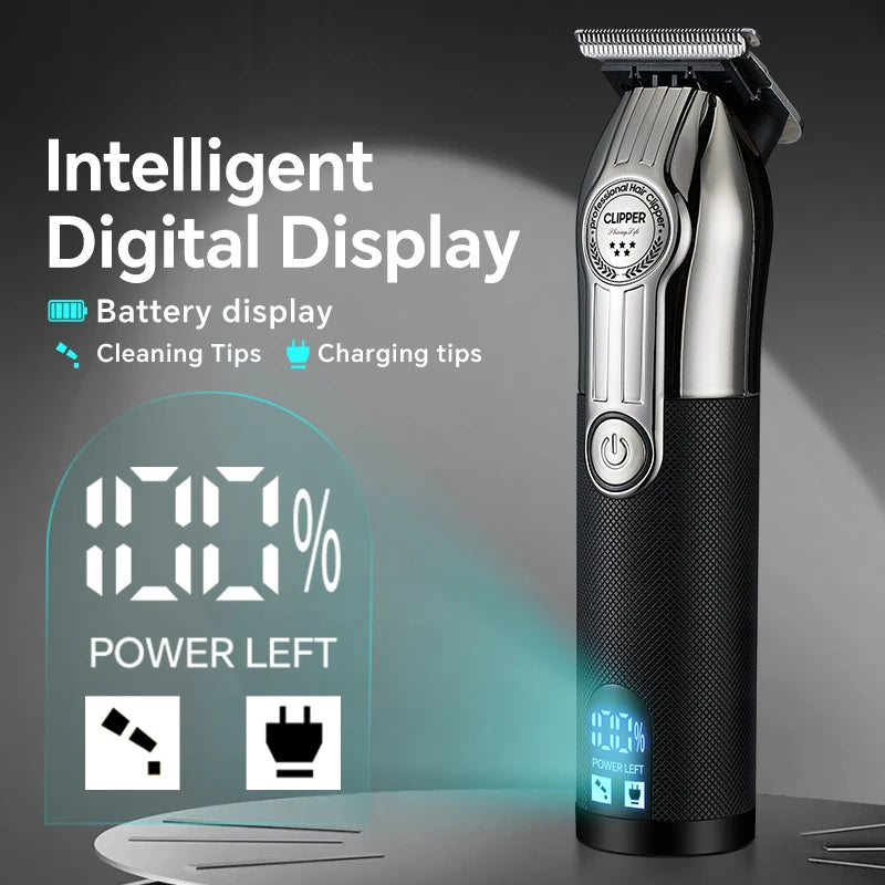 Men's rechargeable hair clippers equipped with guide combs are an ideal choice for hair and beard styling