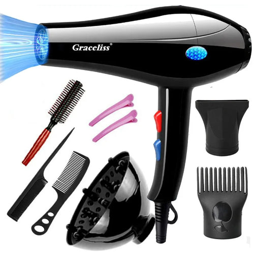 220V With EU Plug 1800W Hot And Cold Wind Hair Dryer Blow dryer Hairdryer Styling Tools For Salons and household use