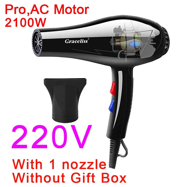 220V With EU Plug 1800W Hot And Cold Wind Hair Dryer Blow dryer Hairdryer Styling Tools For Salons and household use
