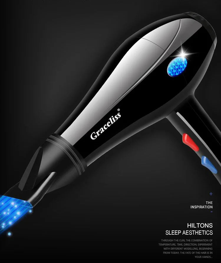 220V With EU Plug 1800W Hot And Cold Wind Hair Dryer Blow dryer Hairdryer Styling Tools For Salons and household use